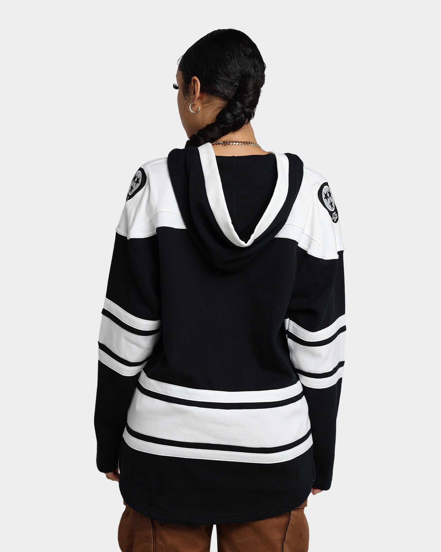 47 Brand Nashville Predators Superior Lacer Hoodie - Men's NHL Hockey Team Pullover Sweatshirt (Jet Black) | Warm & Comfortable for Game Day, Tailgating & Casual Wear