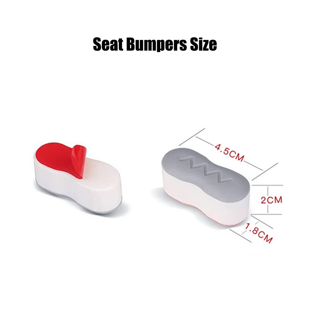 8-Piece Universal Bidet Toilet Seat Bumpers - Height Increasing Pads with Strong Adhesive Rubber for Home, Hotel, Hospital & School Use - Perfect for Toilet Seat Replacement and Comfort Enhancement