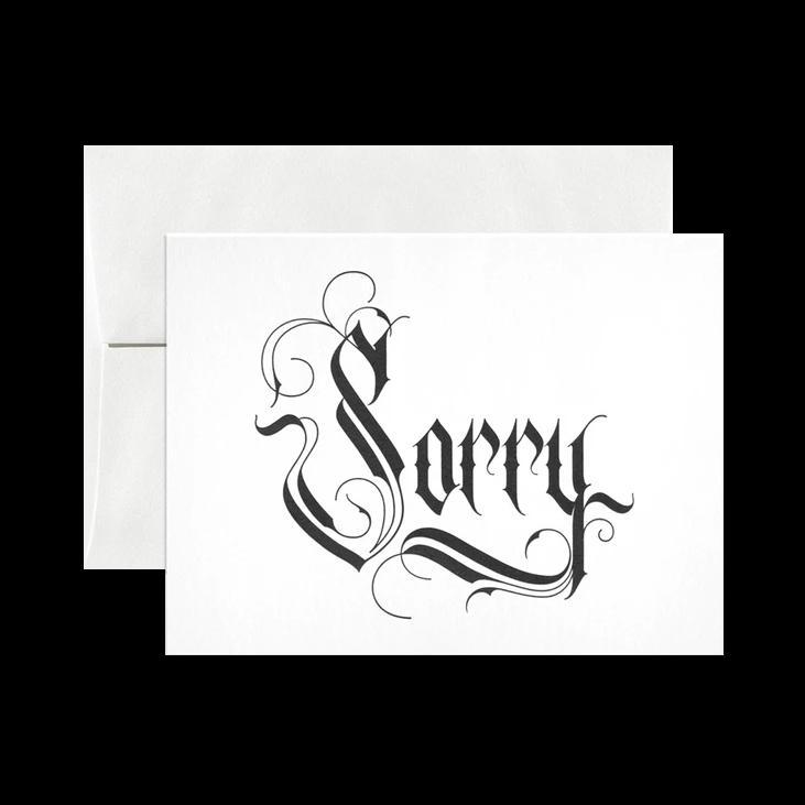Elegant Sorry Letterpress Card - Handcrafted Apology Greeting Card for Friends & Family - Perfect for Forgiveness & Reconciliation