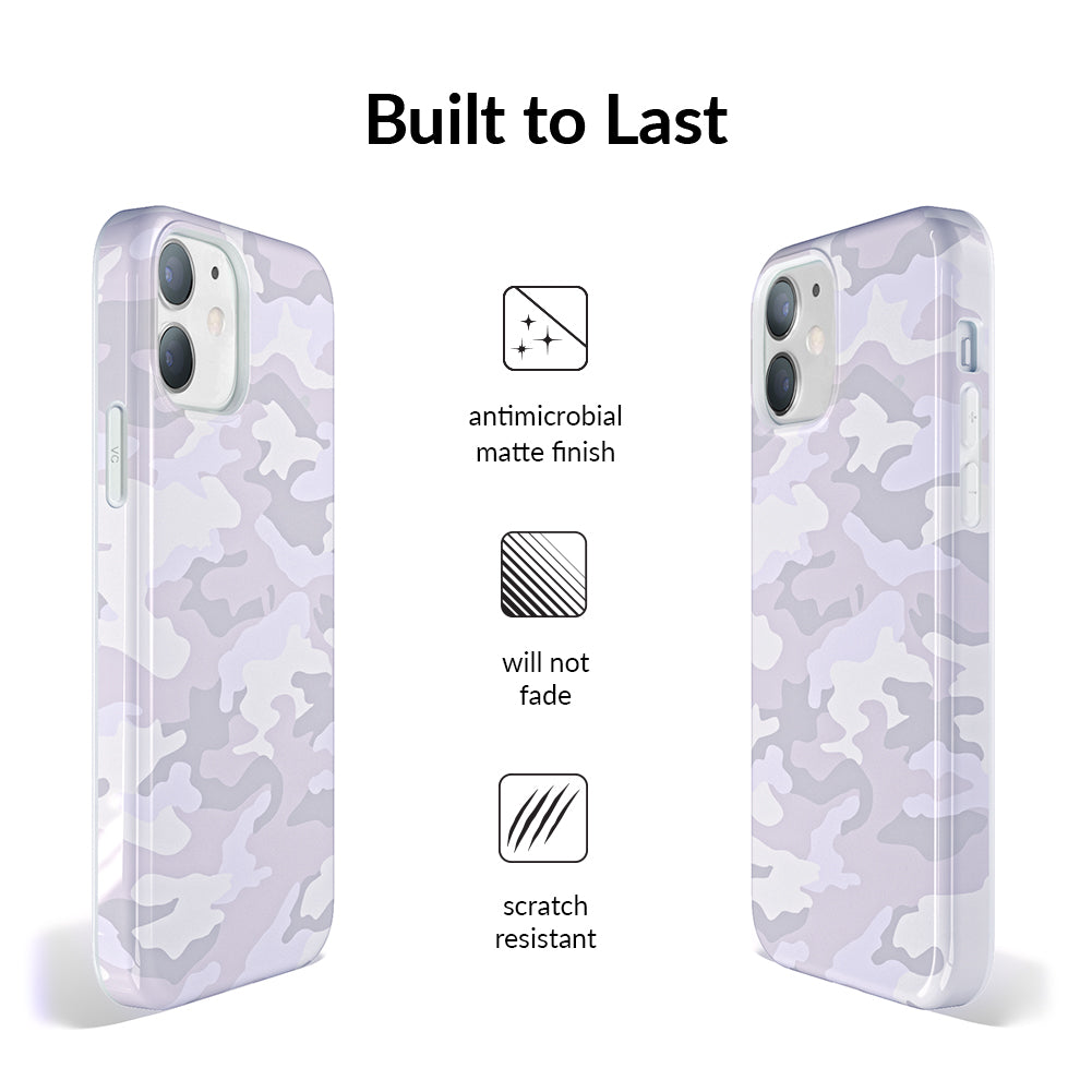 White Clouds Camo iPhone Case - Durable Protective Cover for iPhone [Model] - Perfect for Outdoor, Hunting & Military Enthusiasts