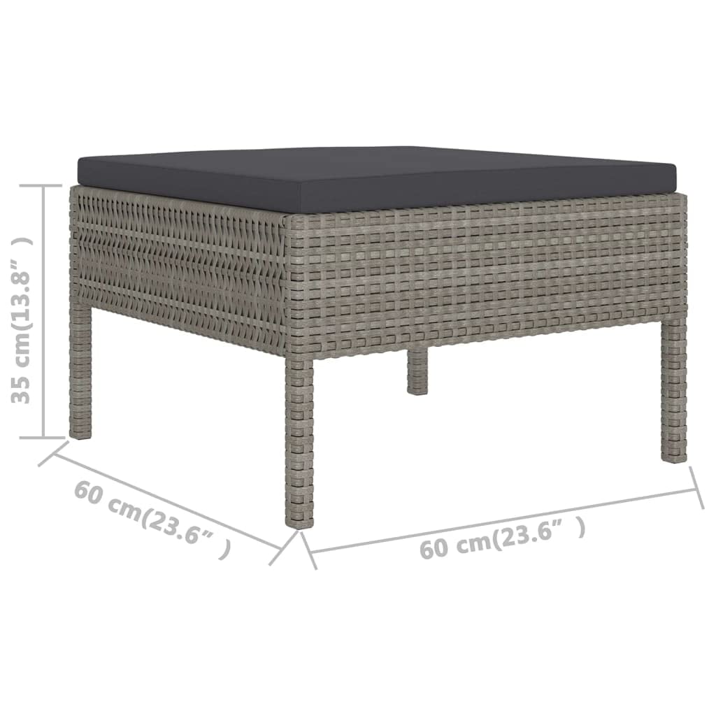 10-Piece Patio Lounge Set with Cushions - Durable Poly Rattan Outdoor Furniture - Weather-Resistant Gray Sectional Sofa for Garden, Patio & Poolside - Perfect for Relaxing, Entertaining & Outdoor Lounging