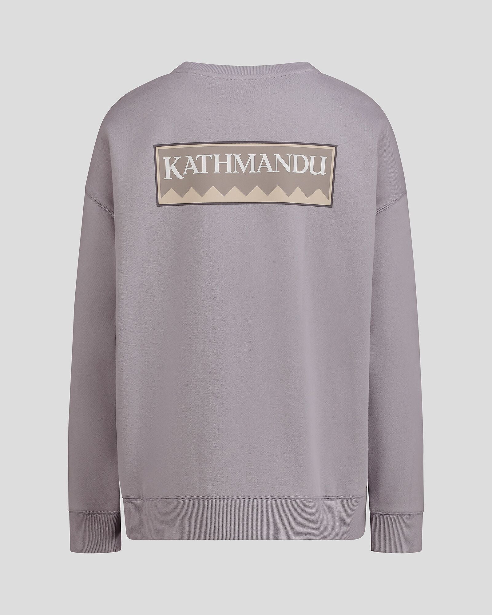 Heritage Logo Slouchy Lightweight BB Crew Sweatshirt for Women - Light Haze | Casual Loungewear, Weekend Outfits & Cozy Fall Layering