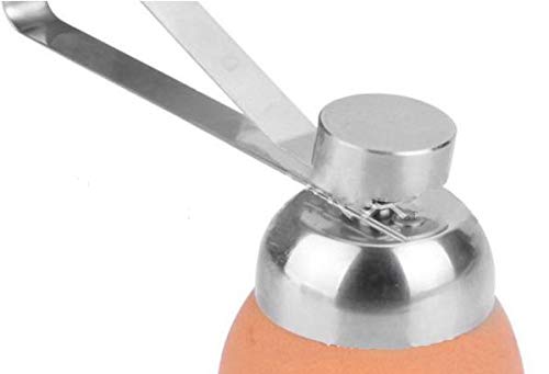 Premium Stainless Steel Egg Topper Cutter - Eggshell Opener & Clean Cracker Tool for Soft/Hard Boiled Eggs (Large Size) - Perfect for Breakfast, Salad Toppings & Meal Prep