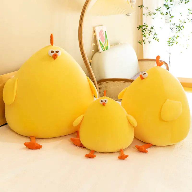 Adorable Chubby Chicken Plush Toy - Soft Stuffed Animal for Kids & Collectors - Perfect for Cuddling, Gifts, and Nursery Decor