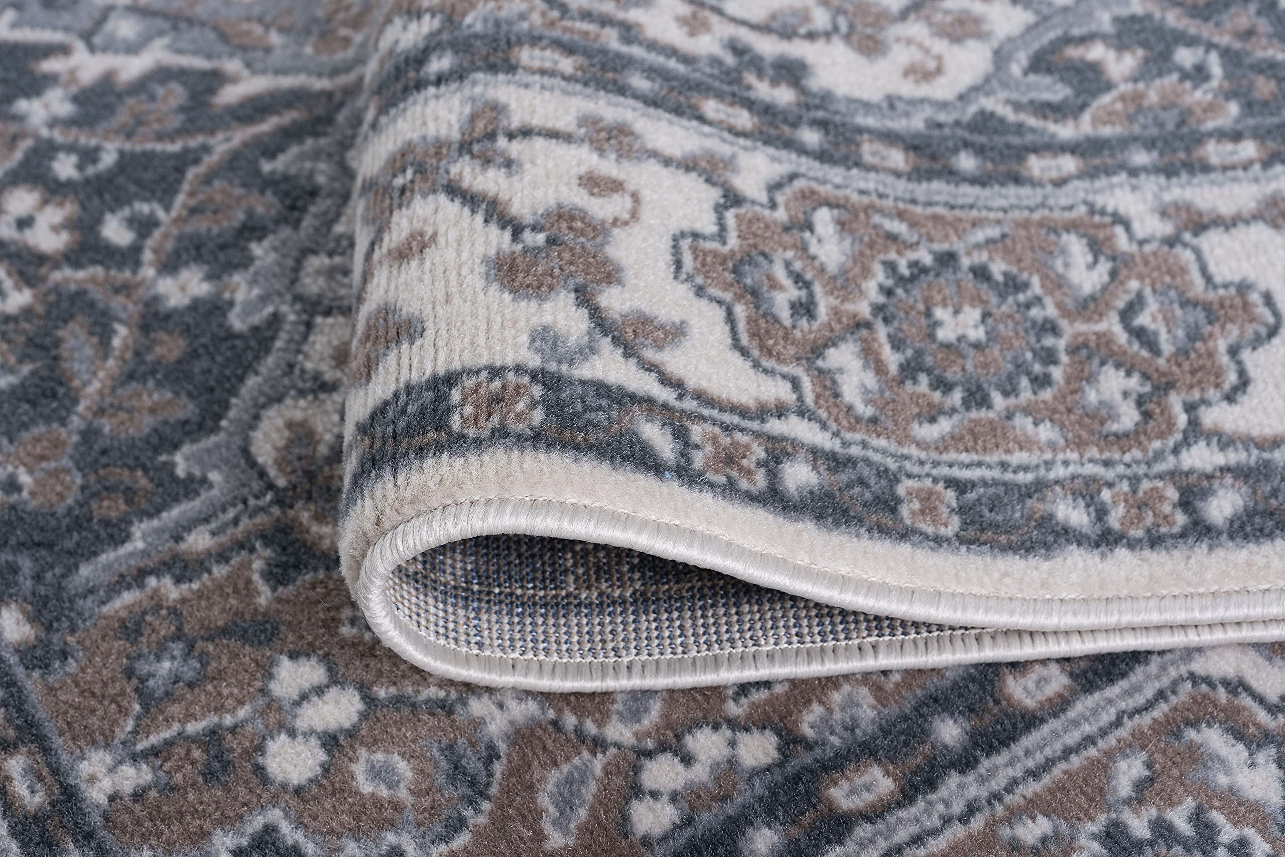 Modern Cream 9x12 Area Rug - Soft Contemporary Large Carpet for Living Room, Bedroom, Dining Room & Entryway - Non-Slip Indoor Floor Mat - Perfect for Home Decor, Apartment & Office Use
