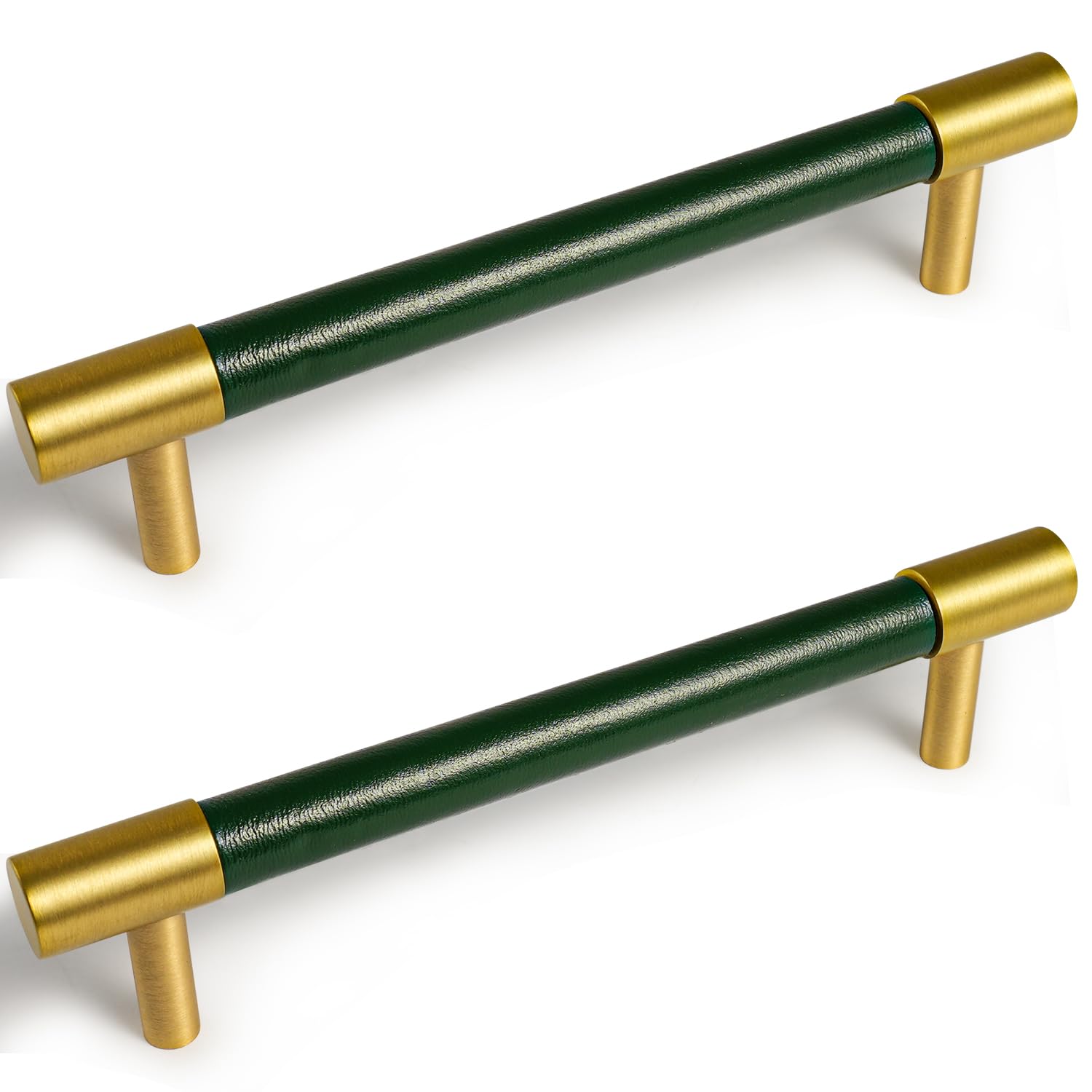 DOOROOM 8 Pack 6-1/3 Inch Sliding Barn Door Handles - Heavy Duty Cabinet & Drawer Pulls for Kitchen, Bathroom, Closet - Durable Green Hardware Handles for Smooth Operation & Modern Home Decor