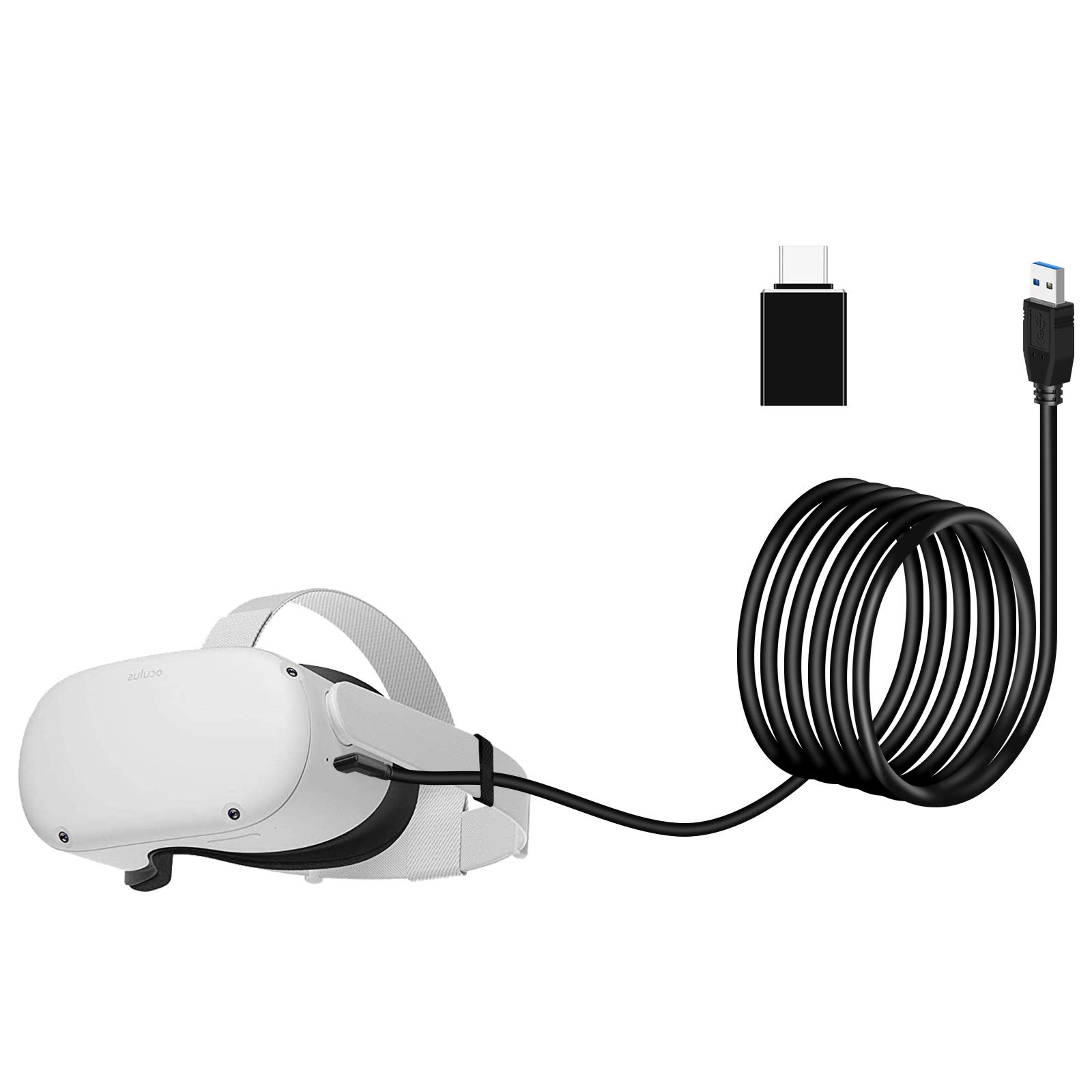 **Seltureone 16ft/5m USB-C Cable for Oculus Quest 2 & Quest Link - High-Speed Data Transfer & Charging - Compatible with Steam VR & PC Gaming (Perfect for VR Gaming & PC Connectivity)**