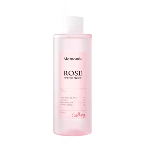 Mamonde Rose Water Toner for Hydrating & Soothing Skin - Floral Facial Toner with Rose Extracts for Dry & Sensitive Skin | Perfect for Daily Skincare Routine & Post-Cleansing Refreshment