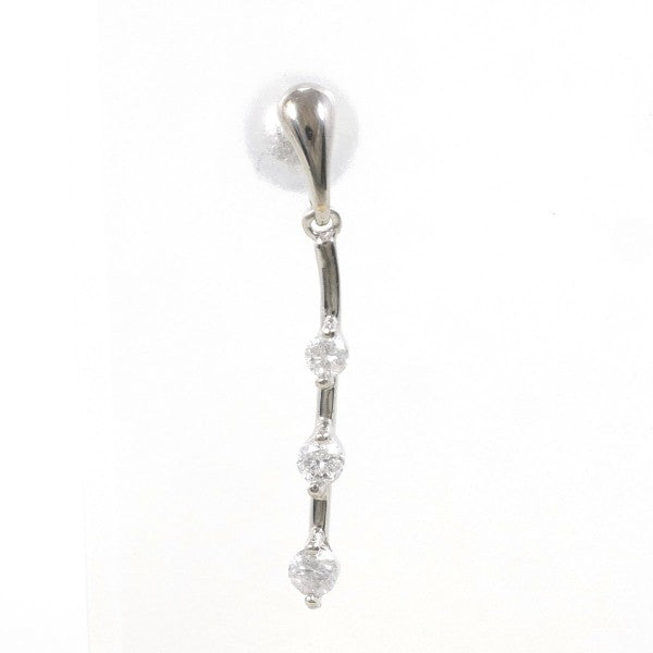 18K White Gold Single Diamond Earring for Women - Elegant Stud Earrings for Everyday Wear, Party & Wedding Jewelry Gift