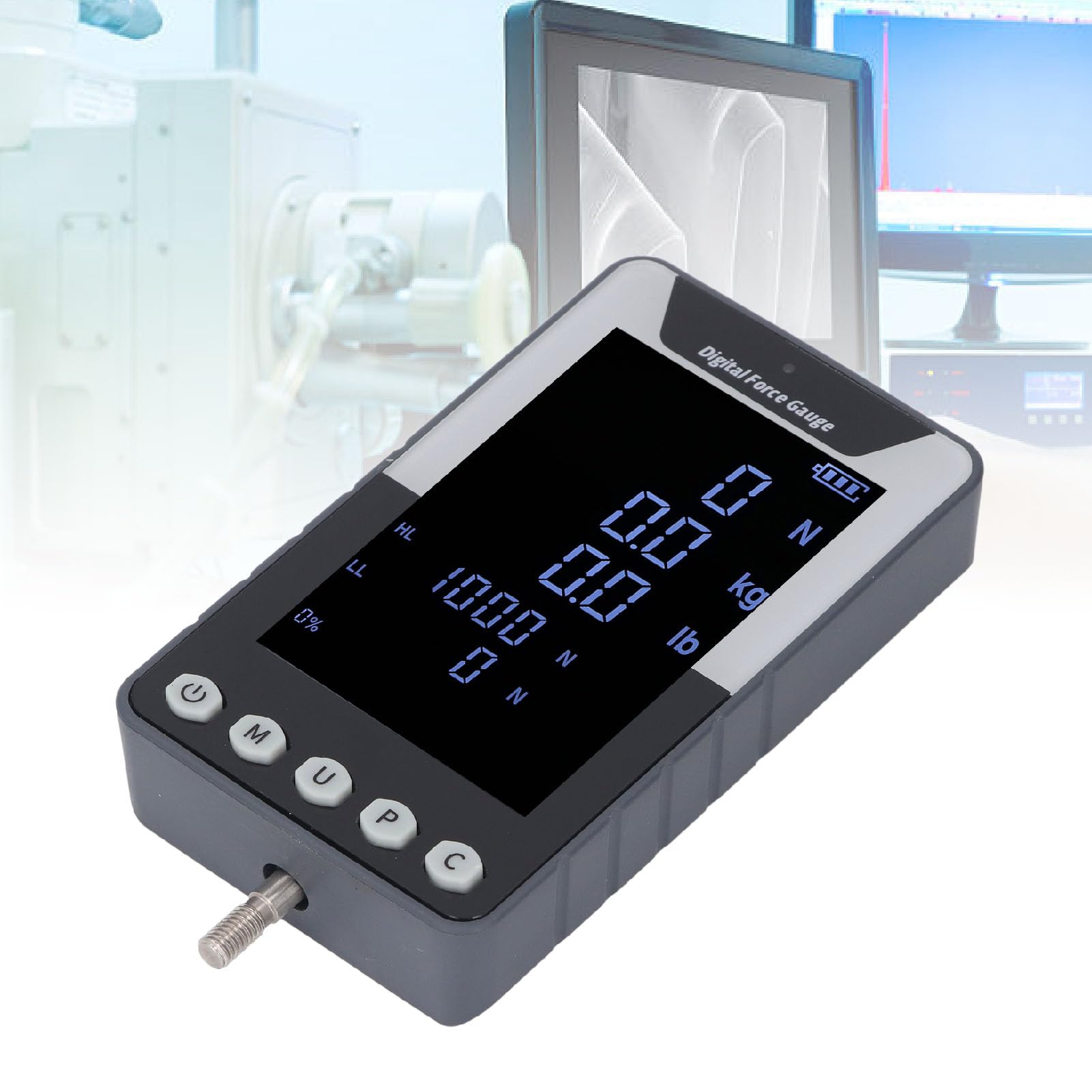 Digital Force Gauge 1000N (220lb) - High Precision Push Pull Tester with USB Data Logging - Tension Meter & Dynamometer for Industrial Testing (100kg Capacity) - Perfect for Quality Control, Material Testing & Lab Measurements (US Plug)