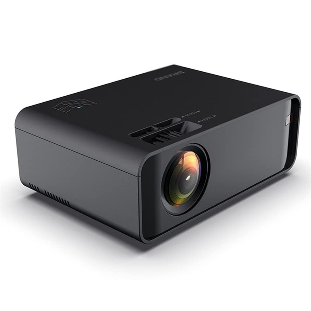 QUYNAGER Black Portable HD Projector for iPhone & Android - Wireless Phone Screen Mirroring, Home Theater & Outdoor Movie Night Projector
