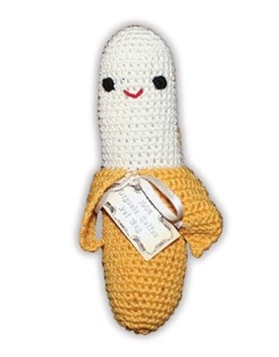 Chiquito Banana Plush Knit Toy - Soft & Cuddly Stuffed Animal for Kids, Perfect for Playtime, Nursery Decor & Gift Giving