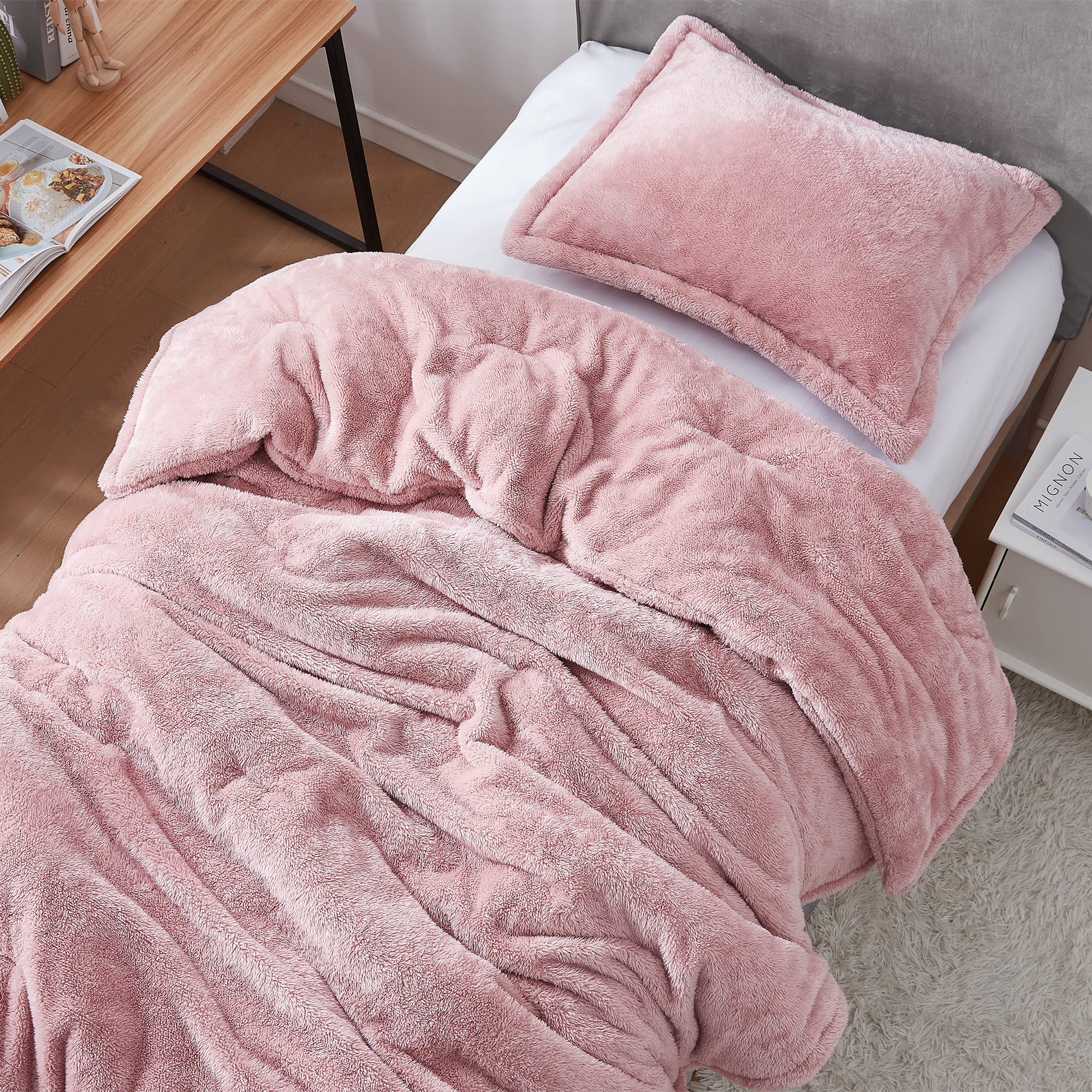 Byourbed Coma Inducer Oversized Twin XL Comforter - Ultra Plush Luxury Bedding Set in Sepia Rose | Perfect for Master Bedrooms, Guest Rooms & Dorm Comfort
