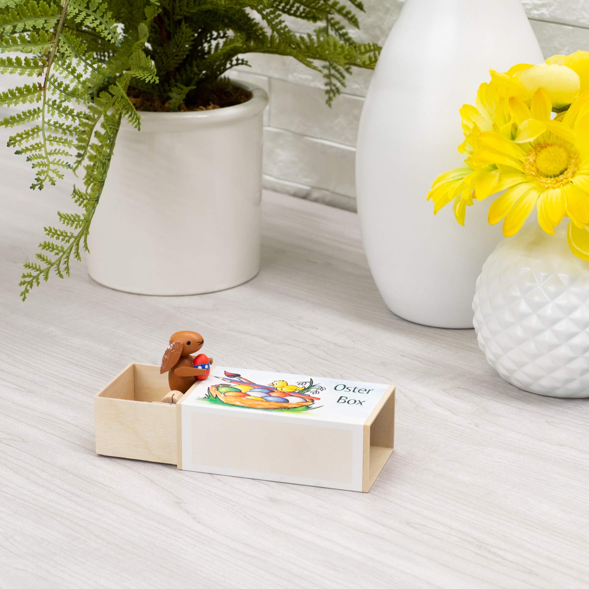 Dregeno Musical Gift Box - Handcrafted German Music Box with Surprise Rabbit Pop-Up for Birthdays, Anniversaries & Special Occasions