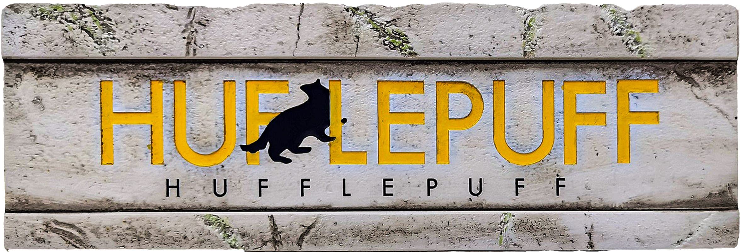 Hufflepuff Wooden Desk Sign - Harry Potter Inspired Home Decor - Durable 7.75
