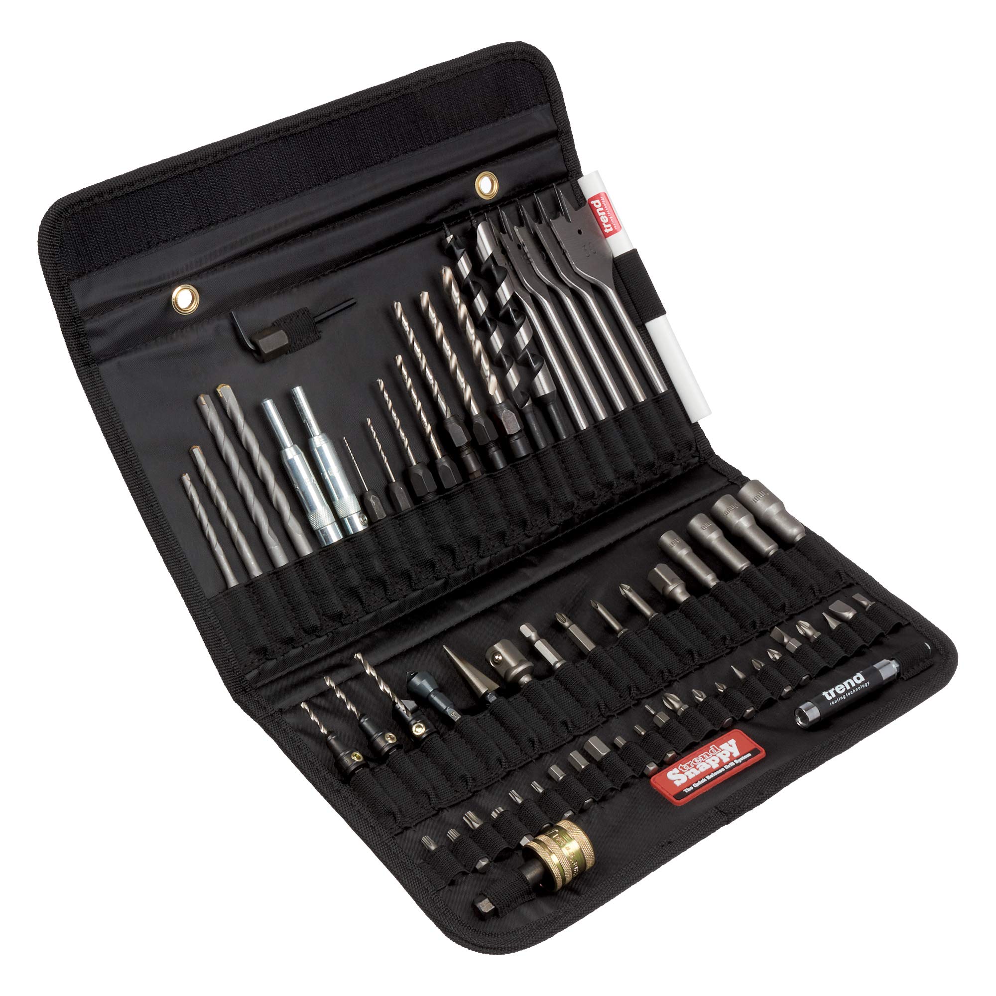 60-Piece Trend Snappy Complete Drill Bit and Tool Set - Quick Release Drilling & Screwing Tools for DIY, Home Improvement & Professional Use - Perfect for Woodworking, Metalworking & Construction Projects