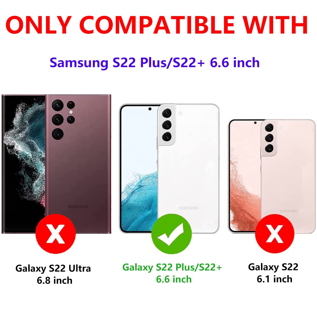 Military Grade Shockproof Case for Samsung Galaxy S22 Plus 5G with 360° Rotating Metal Ring & Kickstand | Heavy Duty Armor Protection in Rose Gold | Perfect for Outdoor Adventures, Work & Travel
