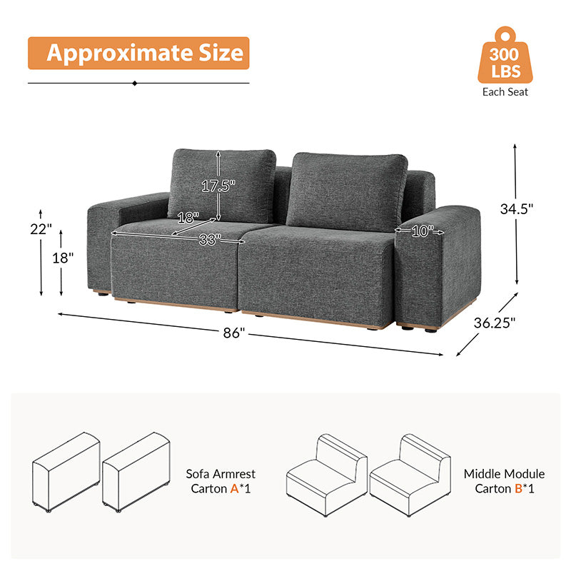 Premium Terra Cloud Sofa with Built-in Table - Modern Comfort for Living Room, Lounge & Outdoor Relaxation