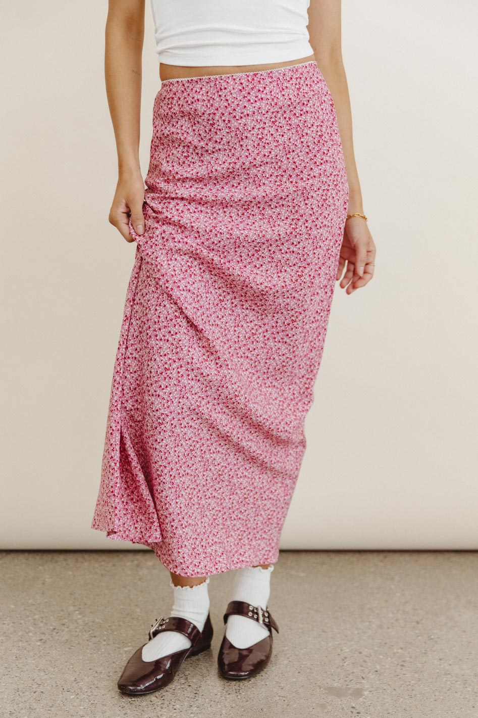 Angel Floral Maxi Skirt for Women - Boho Summer Beach Dress with Pockets | Perfect for Vacations, Weddings & Outdoor Parties