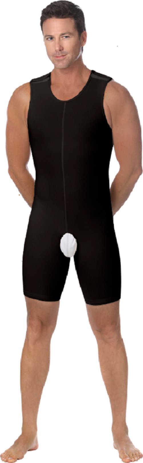 Marena Men's 1st Stage Post-Surgery Compression Bodysuit - Medical Recovery Garment for Post-Op Healing, Swelling & Scar Management