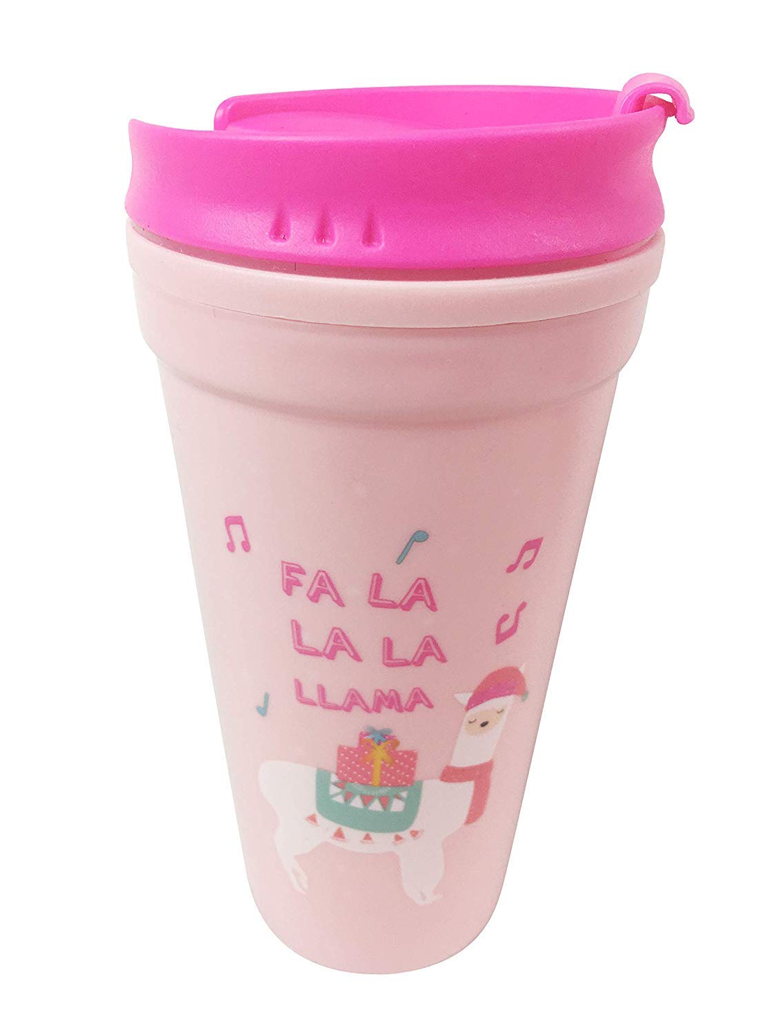 Fa La La La Llama Christmas Travel Tumbler Mug - Insulated Stainless Steel Cup with Lid & Straw - Perfect Holiday Gift for Coffee, Tea & Hot Drinks - Great for Travel, Office & Winter Adventures