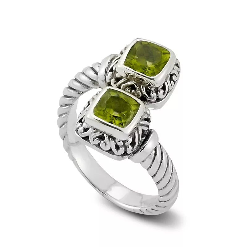 Guntur Ring with Genuine Peridot Gemstone – Elegant Green Birthstone Jewelry for August | Perfect for Birthdays, Anniversaries & Special Occasions