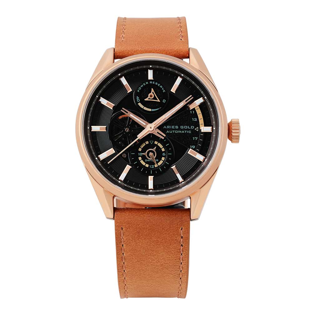 ARIES GOLD 500PCS Limited Edition Roadster G 9021 RG BK Men's Luxury Watch - Perfect for Business, Formal Events & Gift Giving