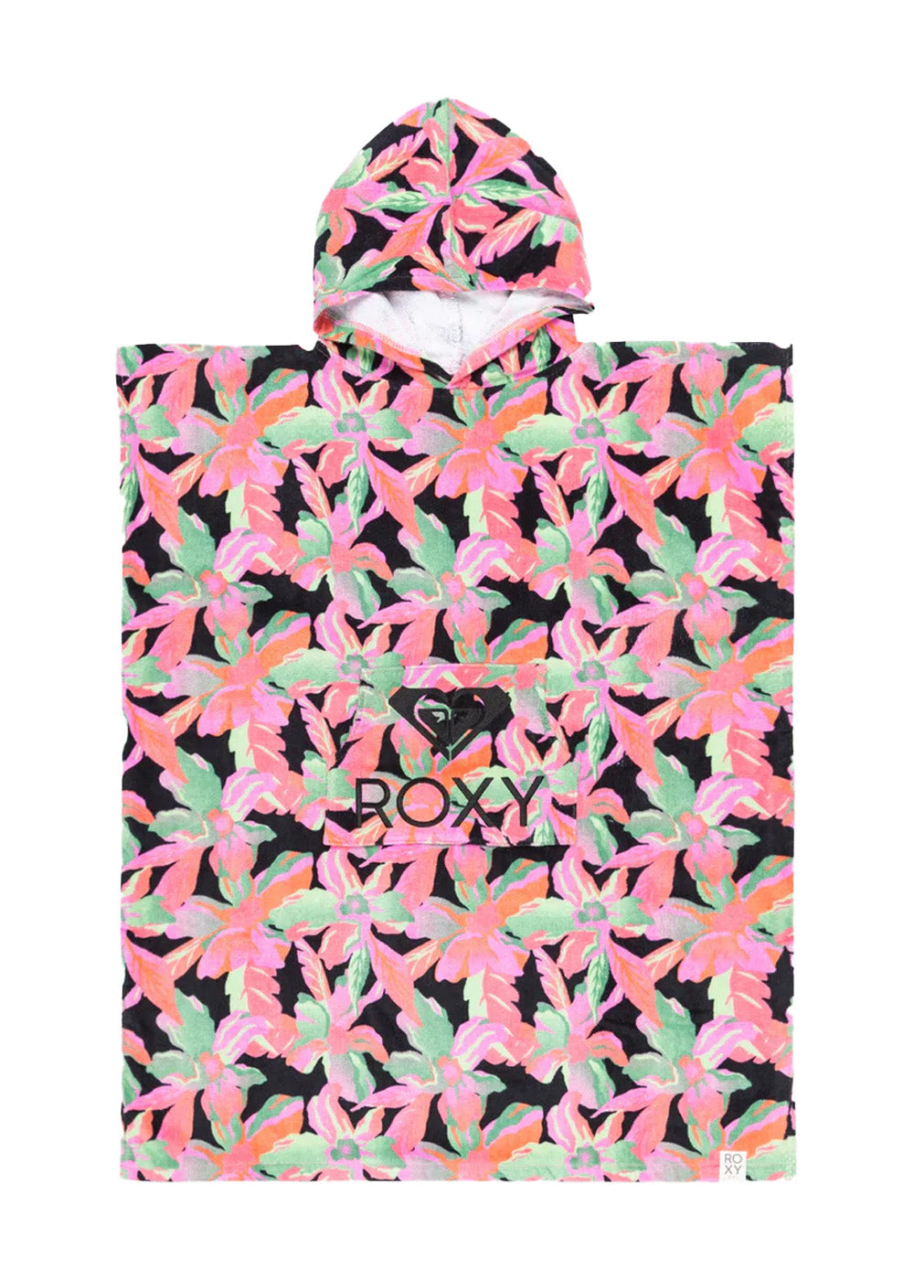 Roxy Girls Floral Hooded Towel - Soft & Absorbent Bath Towel for Kids, Beach, Pool & After Swim - Cute Floral Design for Toddler & Baby Girls