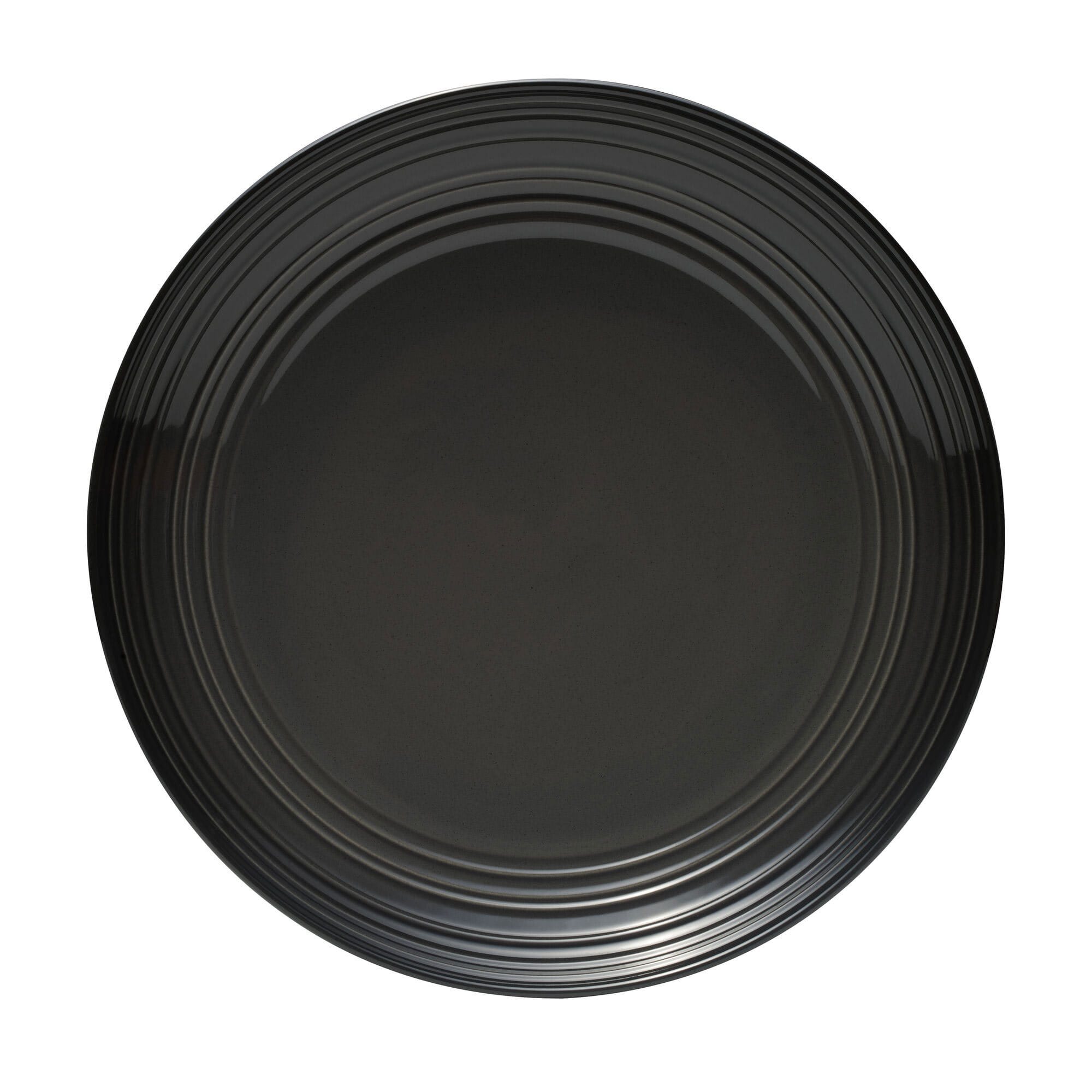 Swirl Black Coupe Dinner Plates Set of 4 with Graphite Ombre Accent - Elegant Tableware for Fine Dining, Dinner Parties & Special Occasions