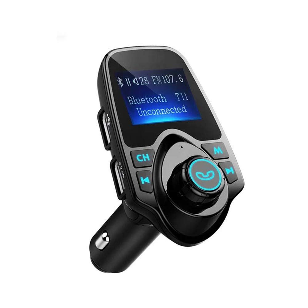 T11 Wireless Bluetooth FM Transmitter for Car - Hands-Free Car Kit with MP3 Player, Dual USB Charging Ports & Bluetooth Adapter | Perfect for Road Trips, Commuting & Music Streaming