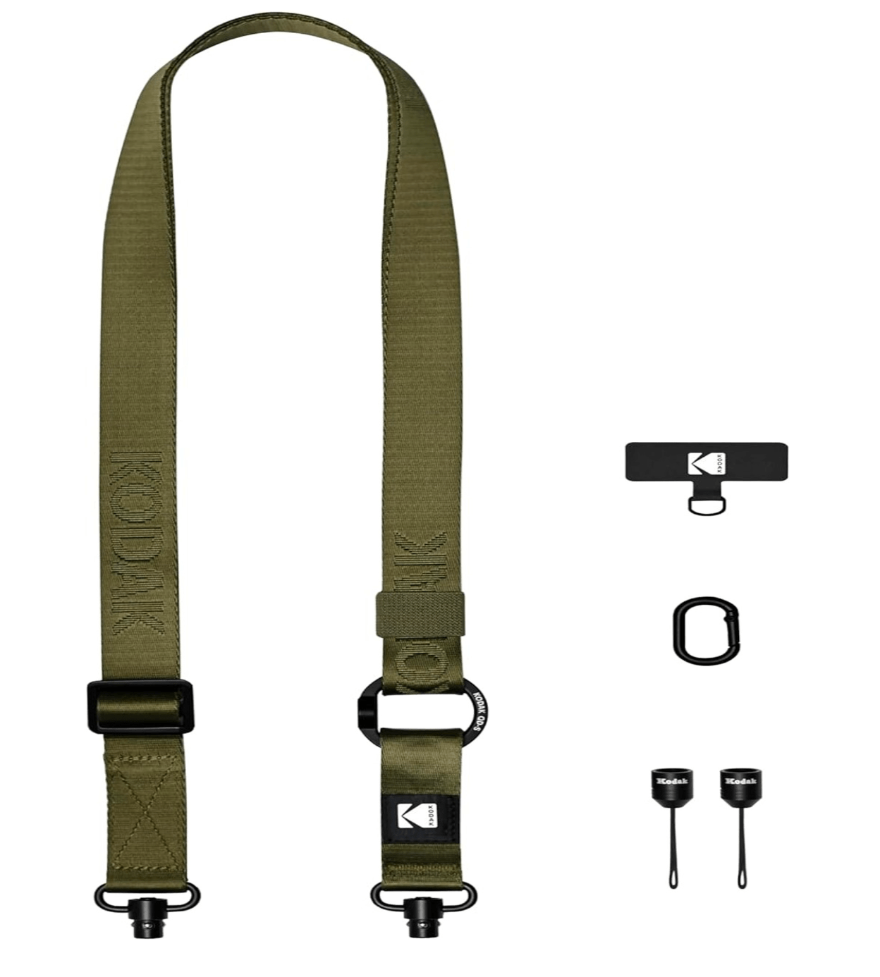 KODAK Adjustable Multi-Purpose Camera Strap - Durable Olive Green Neck Strap for DSLR, Mirrorless Cameras - Perfect for Travel, Hiking & Photography Enthusiasts