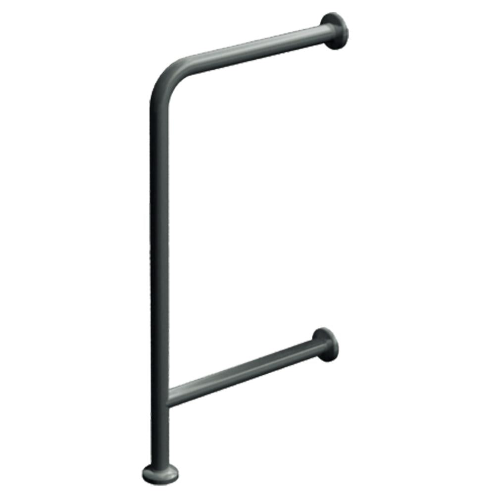 ASI 3875 Grab Bar Wall to Floor Snap Flange 18 x 33 Satin - ADA Compliant Bathroom Safety Handle for Seniors & Disabled - Perfect for Showers, Bathtubs & Toilets