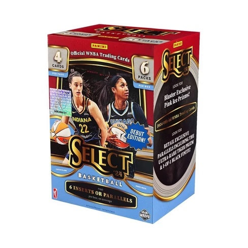 2024 Select WNBA Basketball Blaster Box - 12 Packs with Autograph & Memorabilia Cards - Perfect for Collectors, Gifts, and Fantasy Sports Fans (Game Night, Birthday Present, Sports Memorabilia Collection)