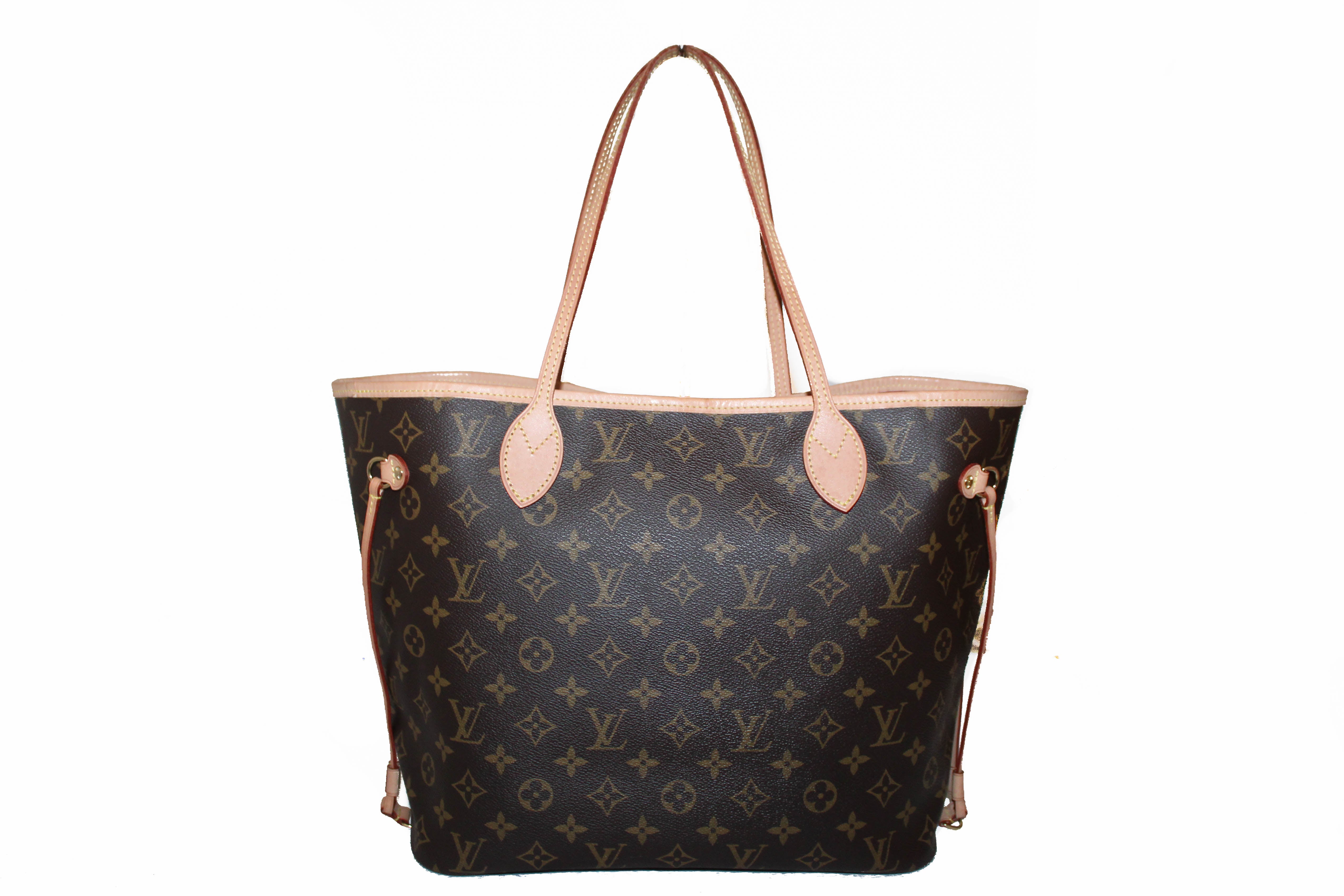 Authentic Louis Vuitton Neverfull MM Monogram Canvas Tote Bag - Luxury Designer Shoulder Bag for Women, Perfect for Work, Travel & Everyday Use