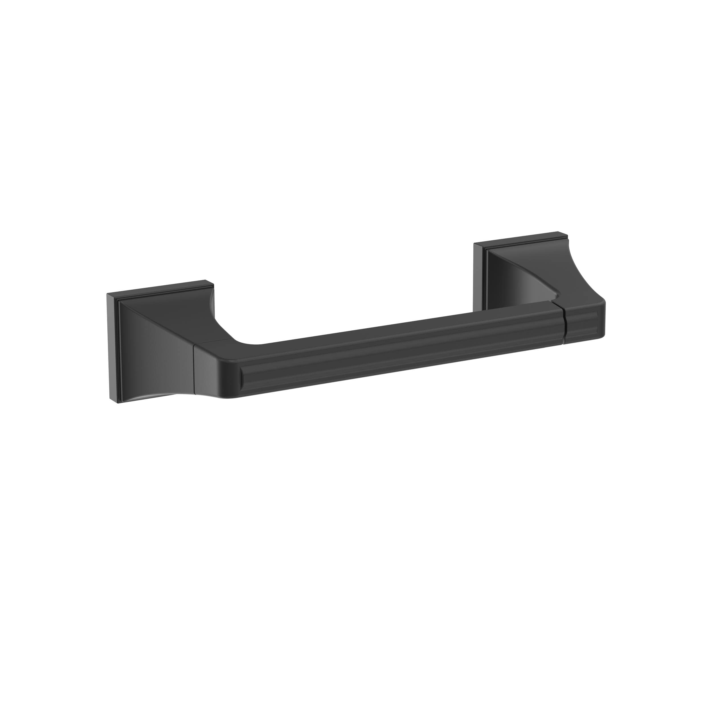 Amerock Matte Black Mulholland 18-Inch Towel Bar Set - 4-Piece Bathroom Accessories for Modern Homes (Perfect for Bathrooms, Spas & Guest Rooms)