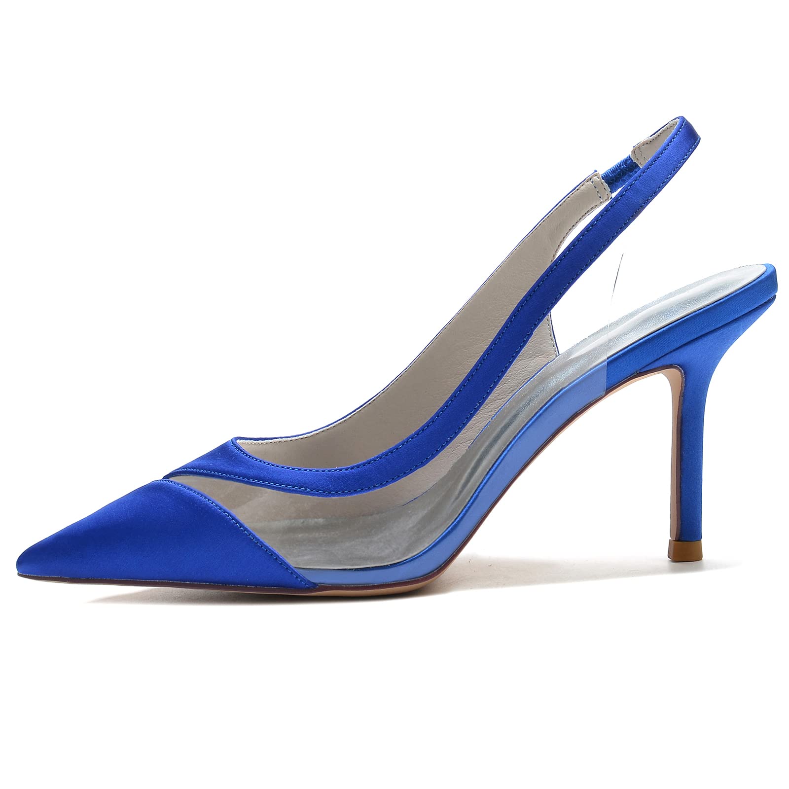 COMFASH 3.3 Inch Women's Wedding Shoes - Elegant Closed Toe Stiletto Pumps with Satin Finish for Brides, Bridesmaids, Prom & Party Dresses | Perfect for Weddings, Formal Events & Special Occasions
