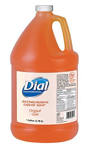 Dial Antibacterial Liquid Hand Soap Refill, 1 Gallon (4 Pack) - Original Gold Scent | Bulk Refills for Homes, Offices & Commercial Use