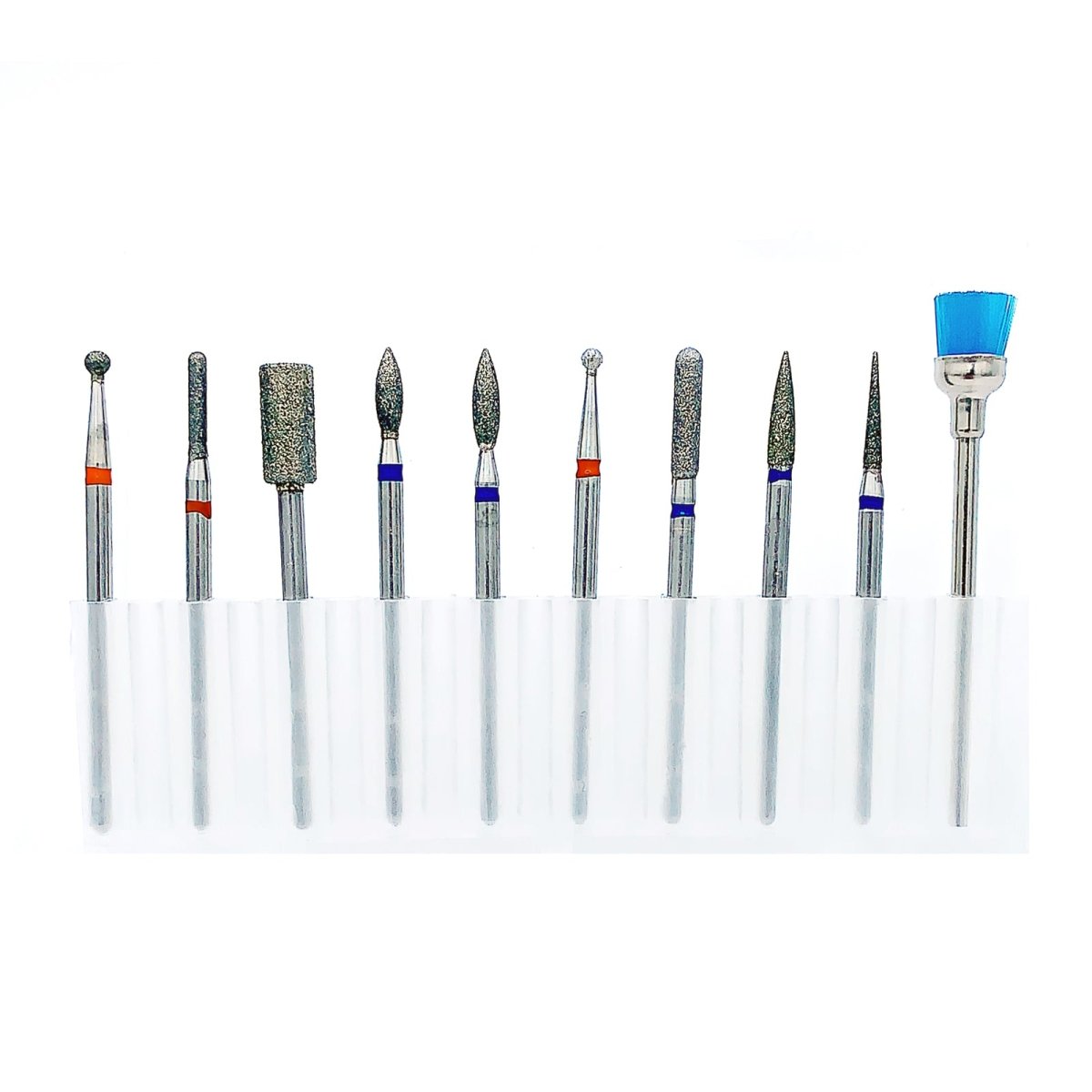 10 Pcs Professional Nail Drill Bits Kit Set for Acrylic & Gel Nails - Perfect for Manicure, Pedicure & Nail Art at Home or Salon