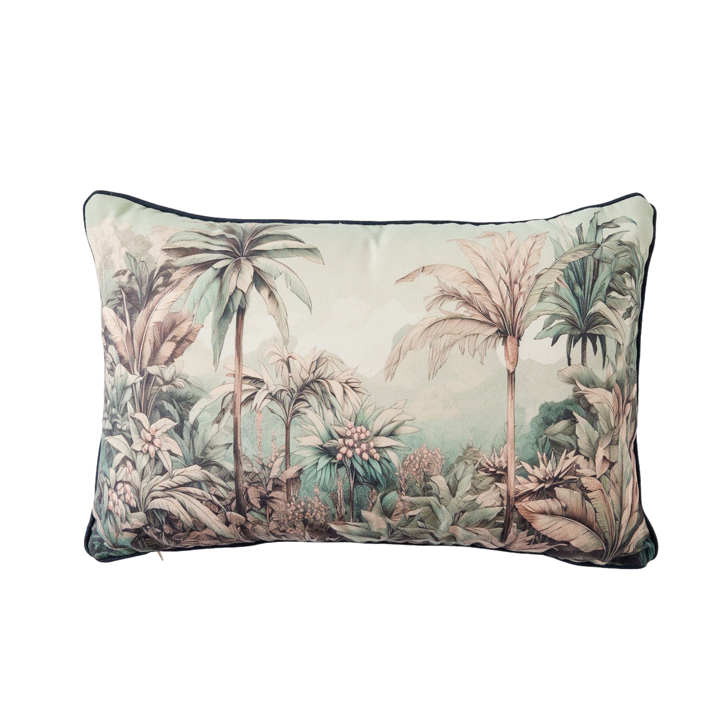 Aruba Sepia Tropical Landscape Throw Pillow Cover 40x60 - Soft Decorative Cushion for Sofa, Bed & Outdoor Patio