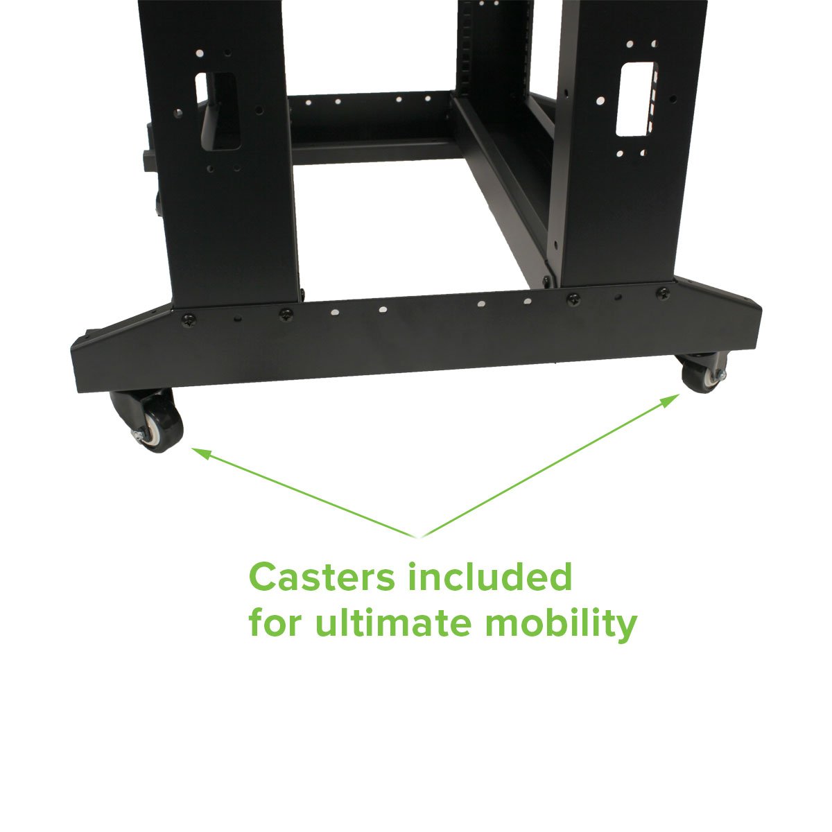 NavePoint 7ft Open Frame 19 Inch 42U 4-Post Server Rack with Casters - Heavy Duty Network Equipment Rack for Data Center, Server Room & IT Infrastructure (Rolling Design for Easy Mobility)
