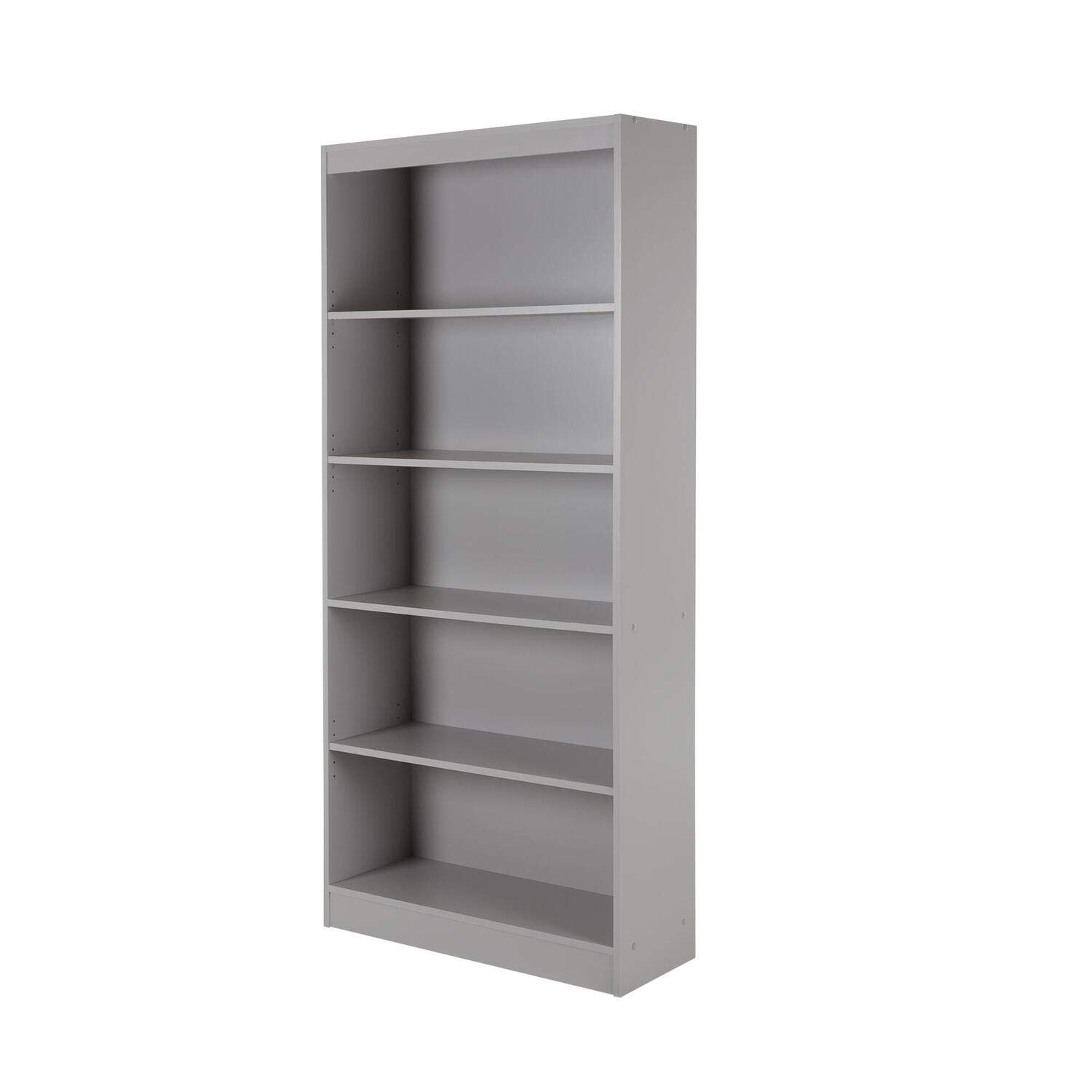 South Shore Axess 5-Shelf Bookcase, Black - Modern Bookshelf for Home Office, Living Room & Bedroom - Sturdy Storage Solution for Books, Decor & Organizing