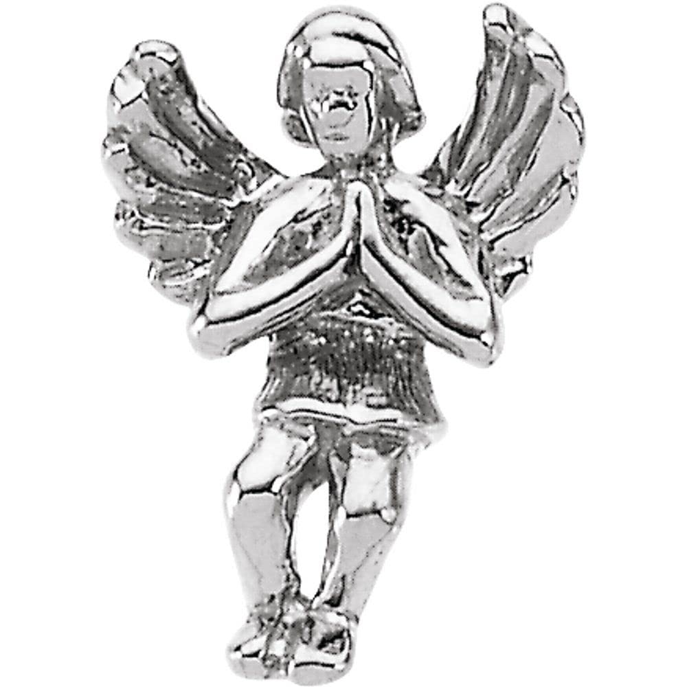 14K Gold or Sterling Silver Praying Angel Lapel Pin - Elegant Religious Jewelry for Women, Gift for Her - Perfect for Church, Weddings, Bible Study & Everyday Wear