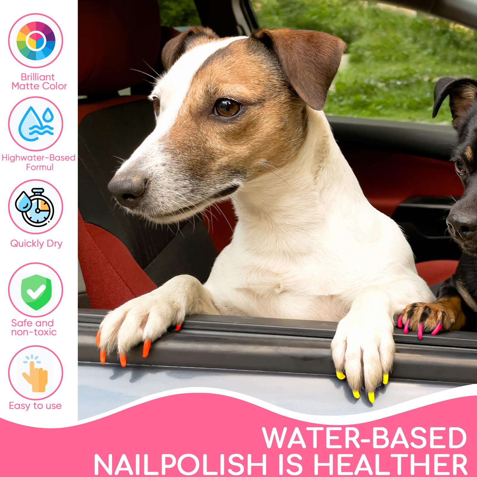 **20 Colors Quick-Dry Dog Nail Polish Pens – Non-Toxic, Odorless & Safe for Pets – DIY Puppy Nail Art Kit – Easy to Apply for Grooming, Parties & Special Occasions**