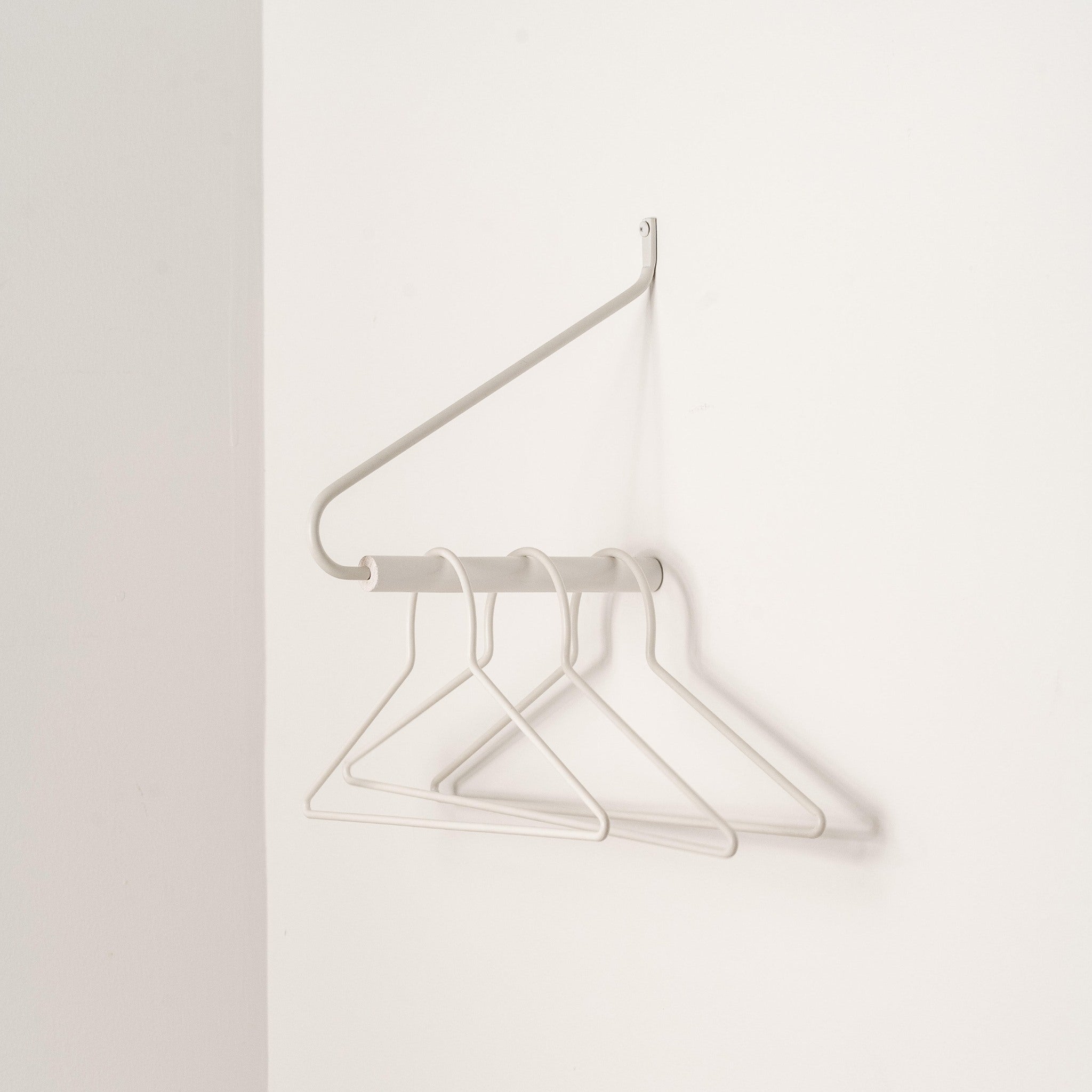 DESIGNSTUFF Curve Hangers Set of 3 - White Space-Saving Closet Organizers for Pants, Skirts & Scarves | Perfect for Small Closets & Dorm Rooms