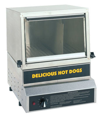 Commercial Hot Dog Steamer with Glass Front Door - 8150 - Perfect for Restaurants, Food Trucks, and Catering Businesses