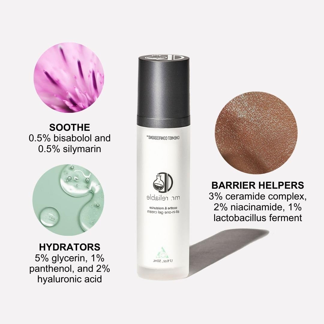 Chemist Confessions Mr. Reliable Lightweight Moisturizing Face Lotion for Dry, Oily & Sensitive Skin - 50ml | Daily Hydration for Men & Women | Perfect for Day & Night Use