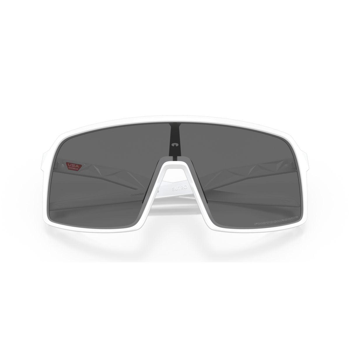 Oakley Sutro Sunglasses (Low Bridge Fit) - Matte White Frame, Clear to Black Iridium Photochromic Lenses - Model 0OO9406A 940634 - Perfect for Cycling, Running & Outdoor Sports