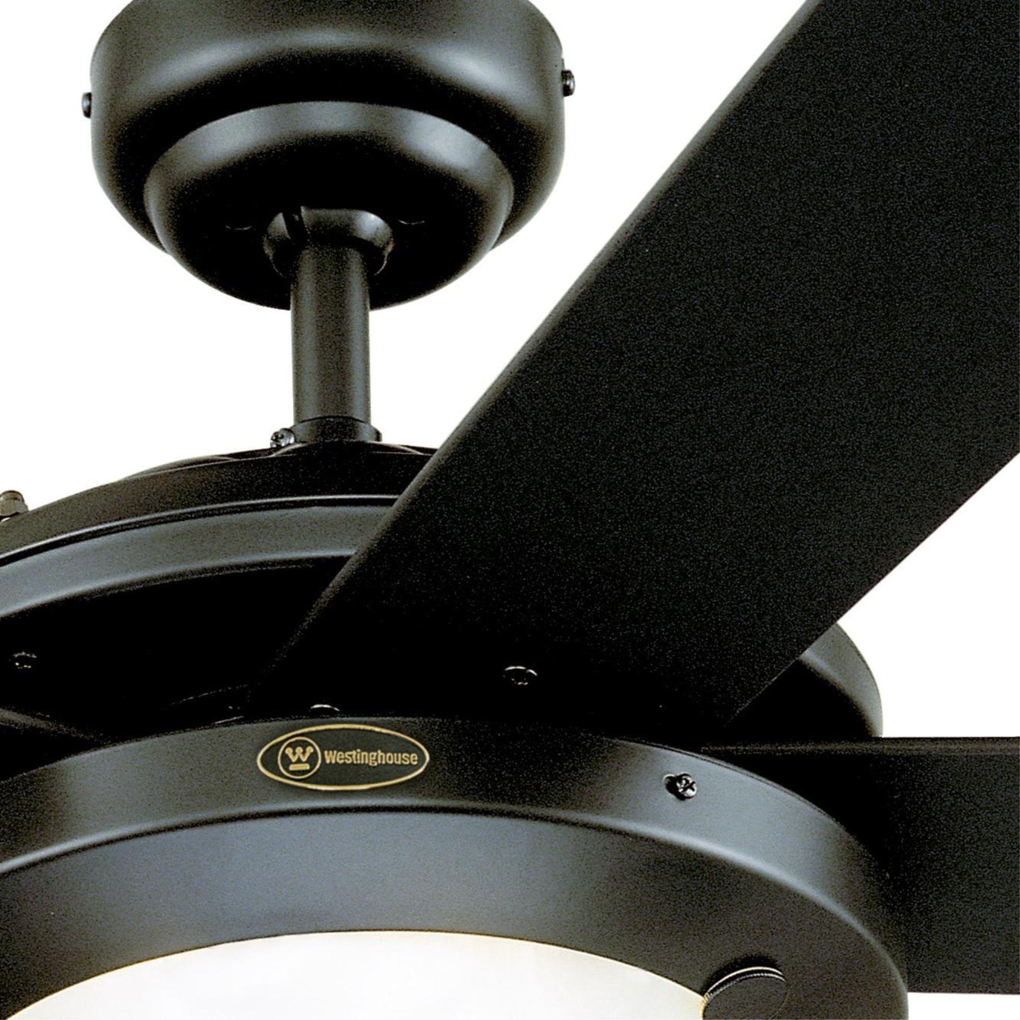 Westinghouse 7224200 Comet Indoor Ceiling Fan with Light Kit, 52 Inch Matte Black - Quiet Reversible Motor, Energy Efficient for Bedroom, Living Room, Kitchen & Office