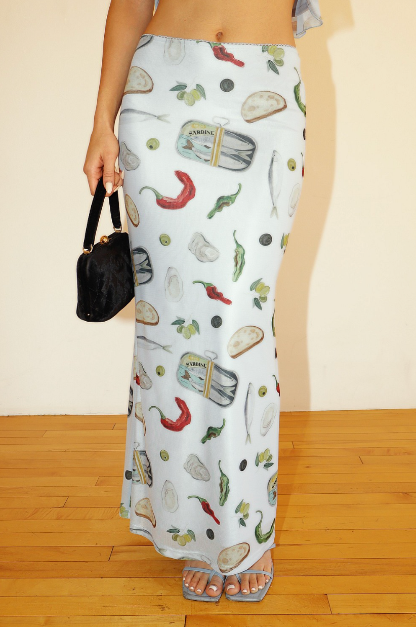 Snack Queen Maxi Skirt - Flowy Long Skirt for Women | Comfortable Casual & Boho Style | Perfect for Beach, Travel & Everyday Wear