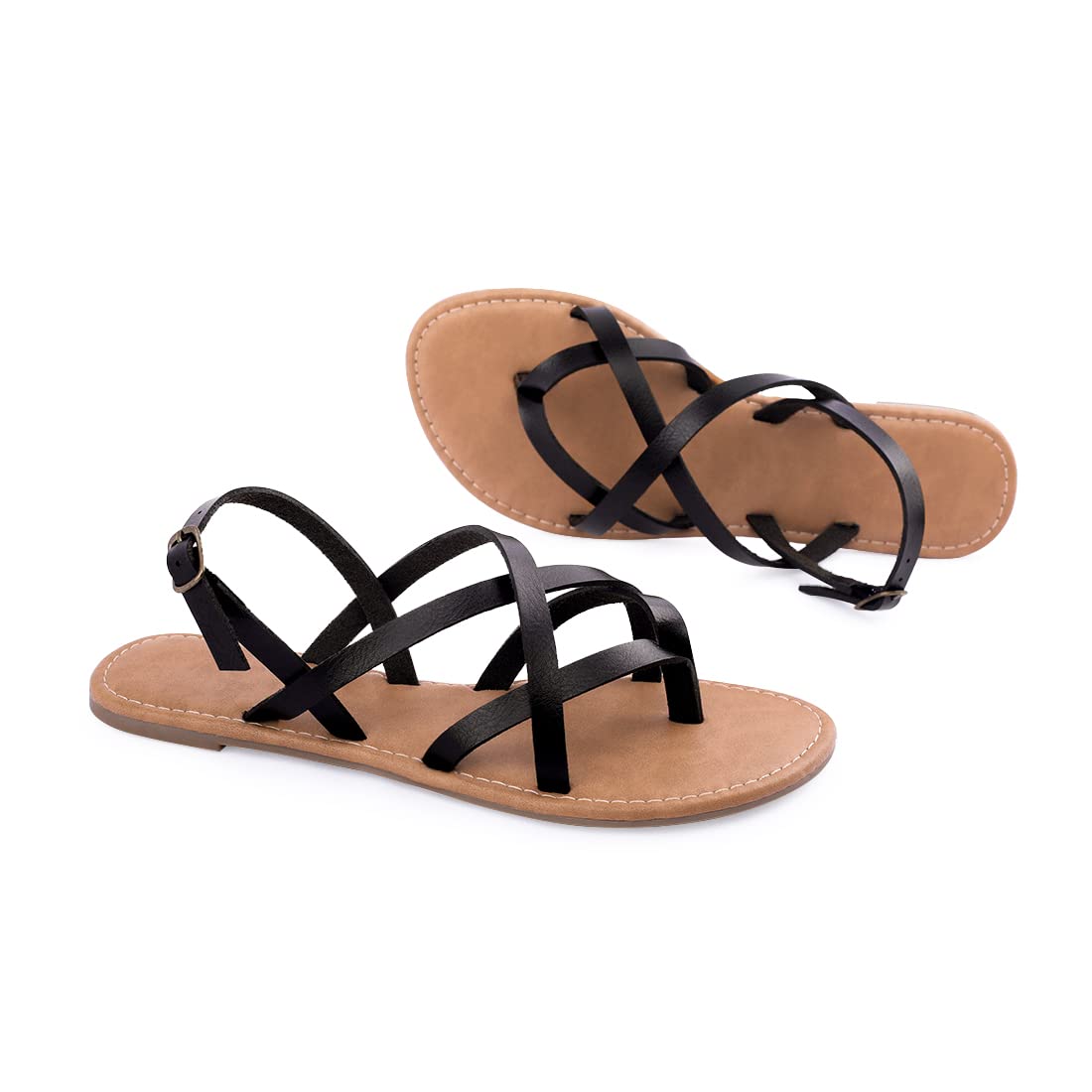 Women's Gladiator Flat Sandals - Fisherman Strappy Sandals with Ankle Strap | Comfortable Summer Casual Shoes for Beach, Walking & Outdoor Activities